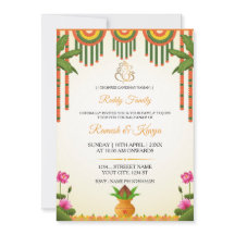 Carte d'invitation de mariage Kalyanam sud-indien
