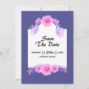 Carte d'invitation de mariage modèle design