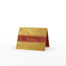 Carte d'invitation de mariage pliée à l'indienne