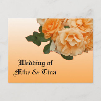 carte d'invitation de mariage rose orange