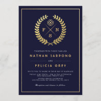 Carte d'invitation de mariage symbole de la bénédi