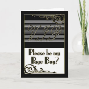Carte d'invitation de mariage V.I.P. Page Boy