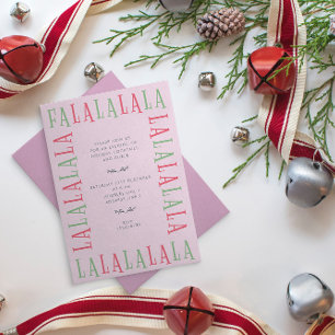 Carte d'invitation de Noël Falalala