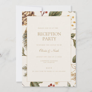 Carte d'invitation de Noël Foliage