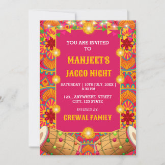 Carte d'invitation de nuit Jaggo, Carte de pré-mar