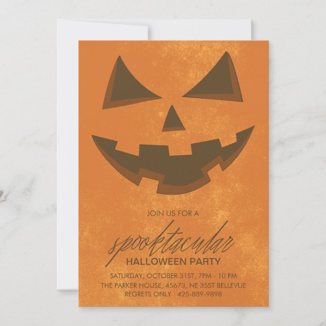 Carte d'invitation de partie de Spooktacular (Devant)