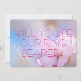 Carte d'invitation de porteur de bague de mariage