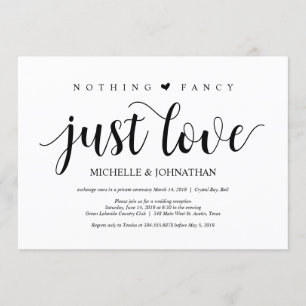 Carte d'invitation de réception de mariage champêt