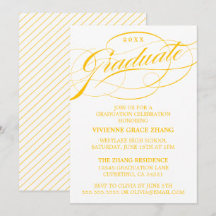 CARTE D'INVITATION DE REMISE DE DIPLÔME DE PARTIE