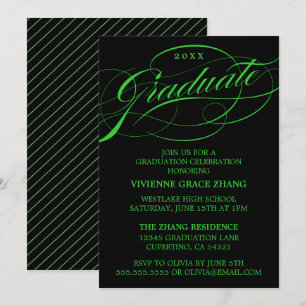 CARTE D'INVITATION DE REMISE DE DIPLÔME DE PARTIE