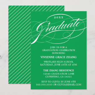 CARTE D'INVITATION DE REMISE DE DIPLÔME DE PARTIE
