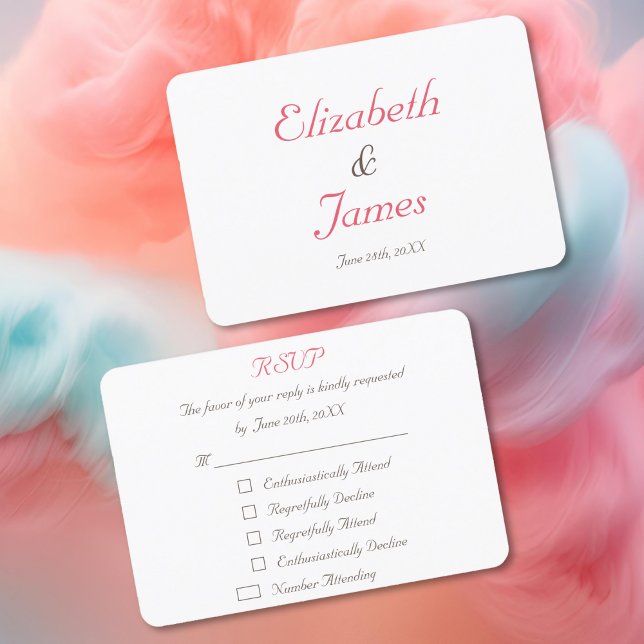 Carte d'invitation de réponse de mariage personnal (Funny Personalized Wedding RSVP Invitation Card)