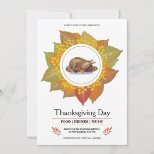 Carte d'invitation de Thanksgiving
