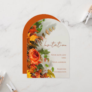 Carte d'invitation de vacances de Thanksgiving Flo