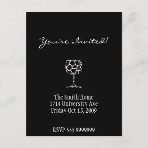 Carte d'invitation de vin