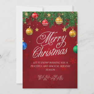 carte d'invitation de vœux de Noël