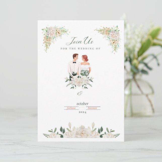 carte d'invitation distinctive (Debout devant)