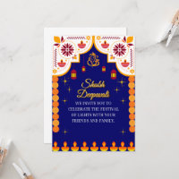 Carte d'invitation Diwali