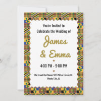 Carte d'invitation ethnique classique