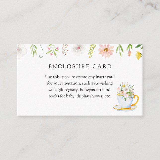 Carte d'invitation fantaisiste pour la pause thé a (Devant)