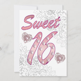 Carte d'invitation / Félicitations pour Sweet 16
