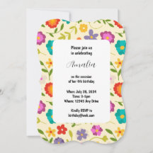 Carte d'invitation Flower Flat