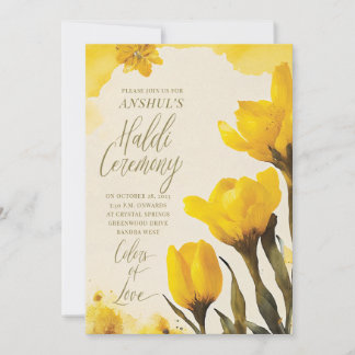 Carte d'invitation Haldi Kumkum
