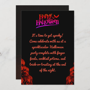 Carte d'invitation Halloween