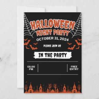 Carte d'invitation Halloween