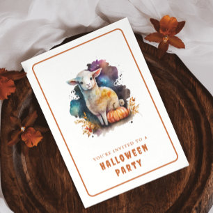 Carte d'invitation Halloween Aquarelle