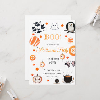 Carte d'invitation Halloween modifiable