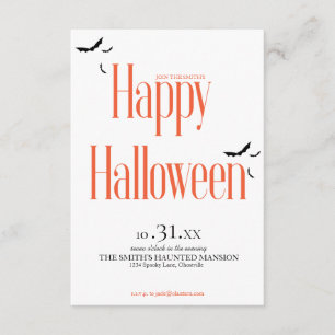 Carte d'invitation Halloween Party