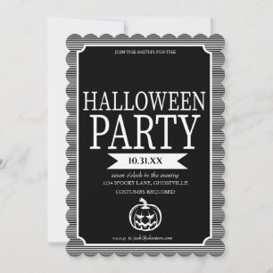 Carte d'invitation Halloween Party