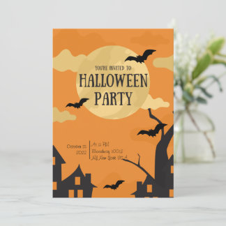 Carte d'invitation Halloween personnalisée