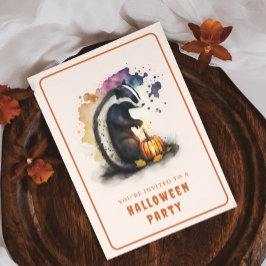 Carte d'invitation Halloween Skunk