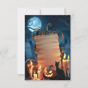 Carte d'invitation Halloween vide