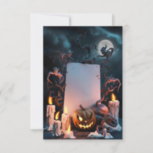 Carte d'invitation Halloween vierge