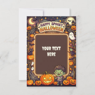 Carte d'invitation Halloween vierge 2026 #5
