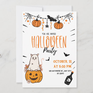 Carte d'invitation Hocus Pocus Halloween