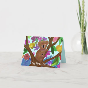 Carte d'invitation Koalas