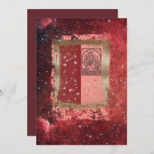 Carte d'invitation Lord Shiva (Devant / Derrière)