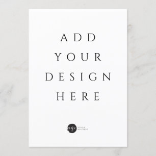 Carte d'invitation / Menu / Carte plate 5" x 7"