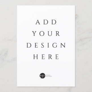 Carte d'invitation/menu/carte plate de 5" x 7"