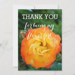 Carte d'invitation Merci Flower Girl
