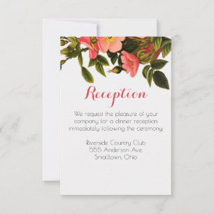 Carte d'invitation modèle floral pour réception de