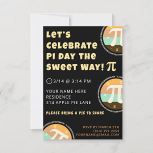 Carte d'invitation modèle pour une fête de la tart