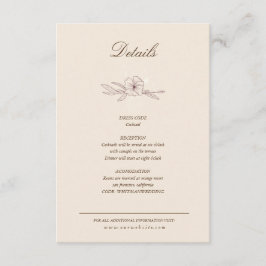 Carte d'invitation moderne avec détails floraux cr