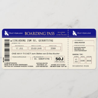 Carte d'invitation moderne pour 50 ans