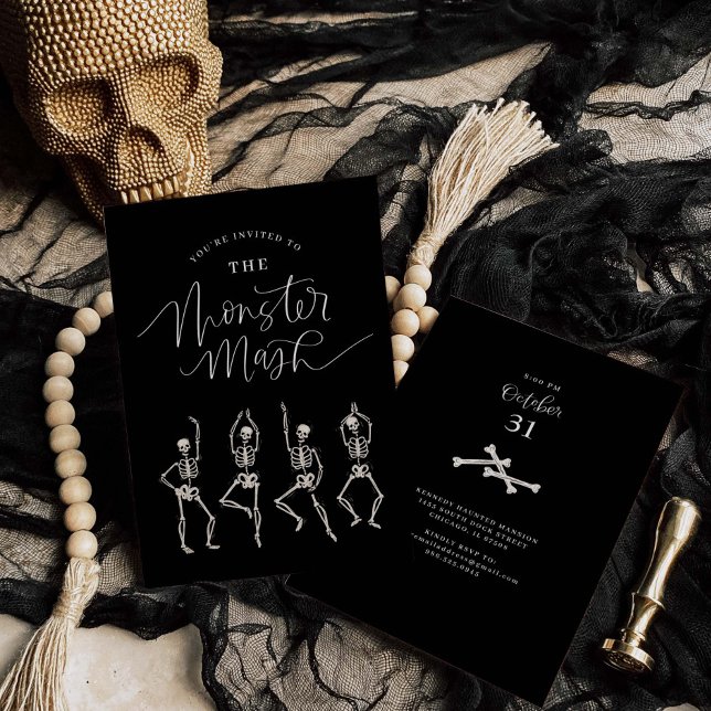 Carte d'invitation Monster Mash Halloween Party (Créateur téléchargé)