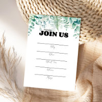 Carte d'invitation multifonction vierge Eucaplyptu